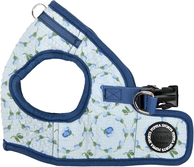 Puppia Spring and Summer Fashion Step-in Vest Dog Harness, Blue_Florian, Extra Large