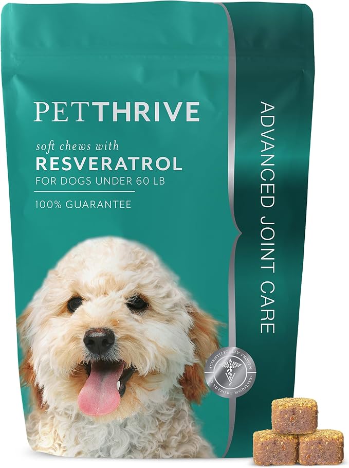 Resveratrol Chews Dog Supplement, Bacon Flavor, Small Breed