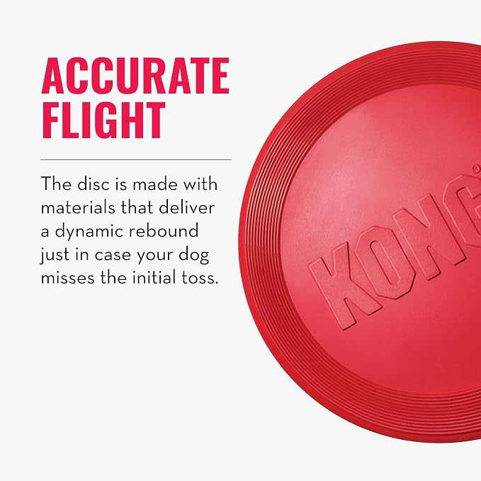 KONG Flyer, Natural Rubber Flying Disc, for Small Dogs (Pack of 2) | Durable KONG Natural Rubber Flying Disc for Fetch, a Safer Disc for Healthy Outdoor Activity & Active Play