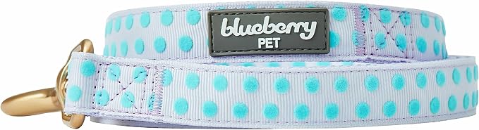 Blueberry Pet Polka Dots Femal Dog Leash for Girl Dogs, for Small Dogs, Pastel Purple 5 ft x 5/8" "