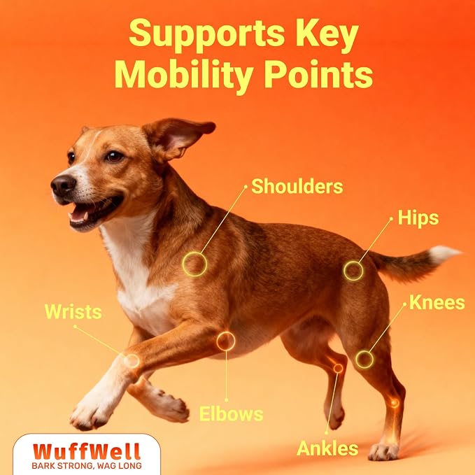 WuffWell Liquid Glucosamine Hip & Joint Support for Dogs, USA Made, 16oz