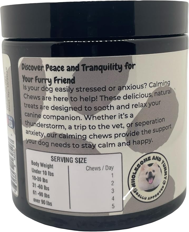 Calming Chews for Dogs, Chamomile, Valerian, 80-Pack, 80ct