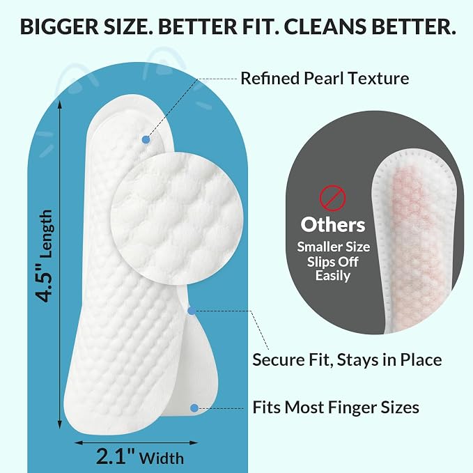 Dog Ear Finger Wipes with Aloe Vera & Witch Hazel, 50 Count