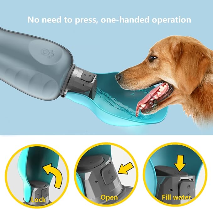 Kalimdor Dog Water Bottle, 27oz, Blue