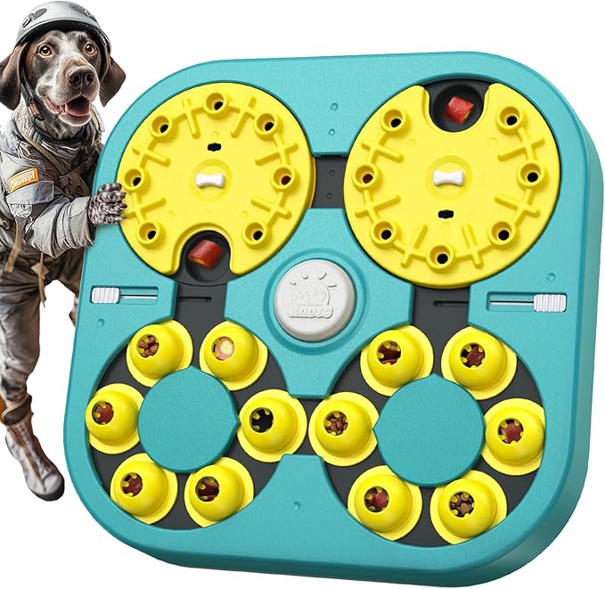 KADTC Dog Puzzle Toy, XL Size, 5 Levels in 1 & 6 Ways to Play, Beginner to Expert Difficulty, Mental Stimulation Enrichment Toy for Smart Dogs