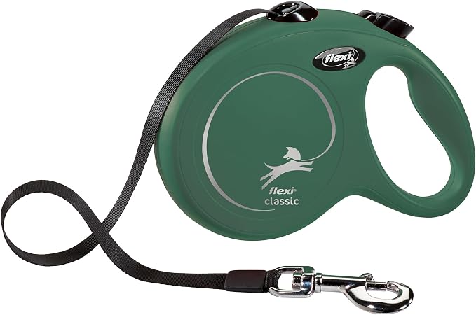 FLEXI - New Classic L Strap - Comfortable Brake System - Reflective Components - Adaptable to LED - Extendable Multi Box - 5 m - for Dogs up to 25 kg