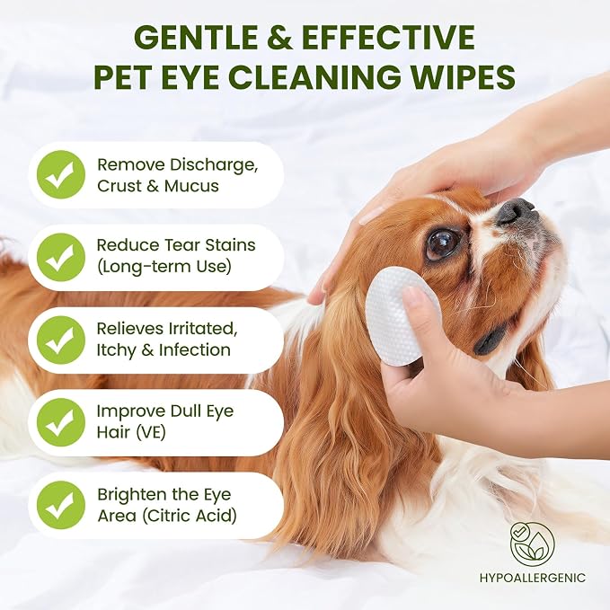 PawSono Ears and Eye Wipes for Dogs & Cats