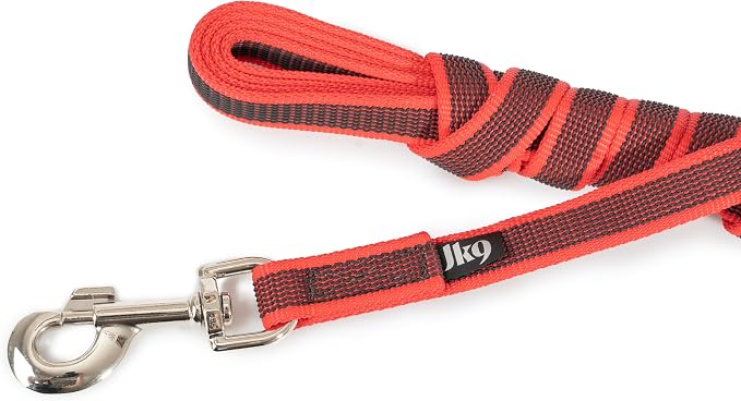 Color & Gray Super-Grip Leash without Handle, 0.79 in x 9.8 ft, Red-Gray