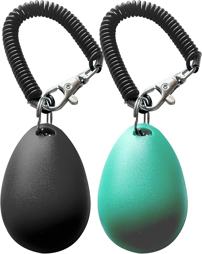 Pet Training Clicker with Wrist Strap, Black/Bluegreen