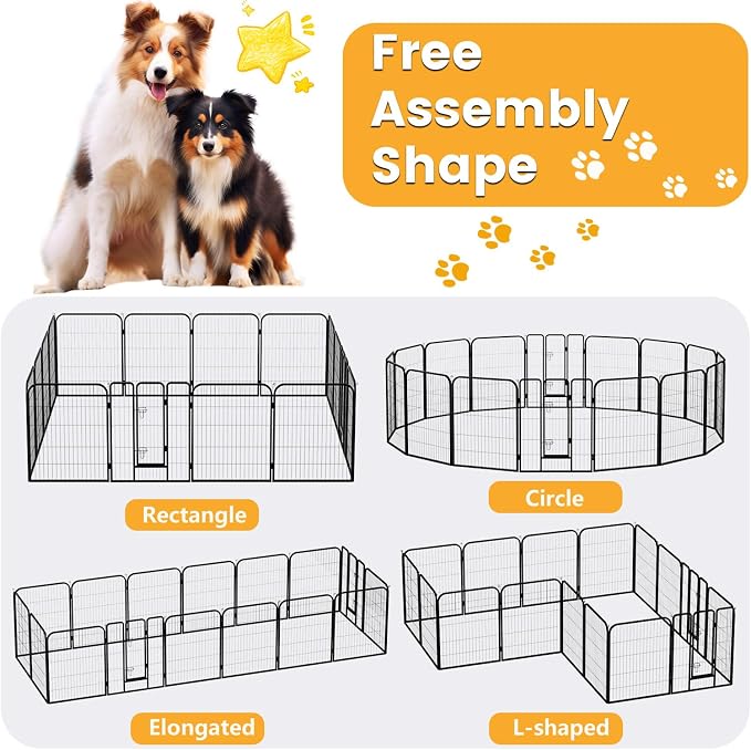FDW Dog Playpen Kennel, 40in 16 Panels
