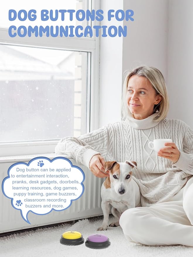 Dog Talking Button Set, 4 Pcs