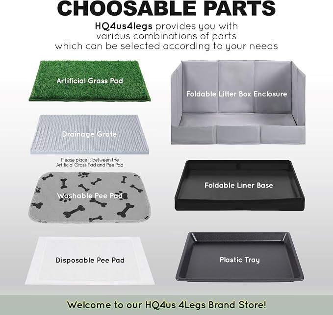 HQ4US 4LEGS Dog Pee Pads, Thick/Ultra Absorbent Puppy Dog Training Pads, Large Size 36”×24”，Odor Eliminating Gel, Deodorizing Factors, with Pet Inducer (35 Count)