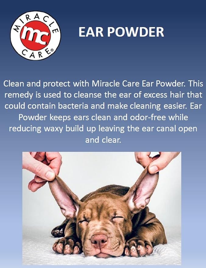 Miracle Care Ear Powder for Dogs and Cats, 96 Grams