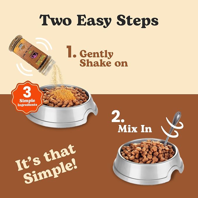 Magic Dust Pork Jerky Topper, Single Protein Pet Food Topper for Dogs & Cats, Enhance Flavor & Elevate Mealtime Excitement for Picky Eaters - 3.5 Ounce Bottle in Pork Flavor