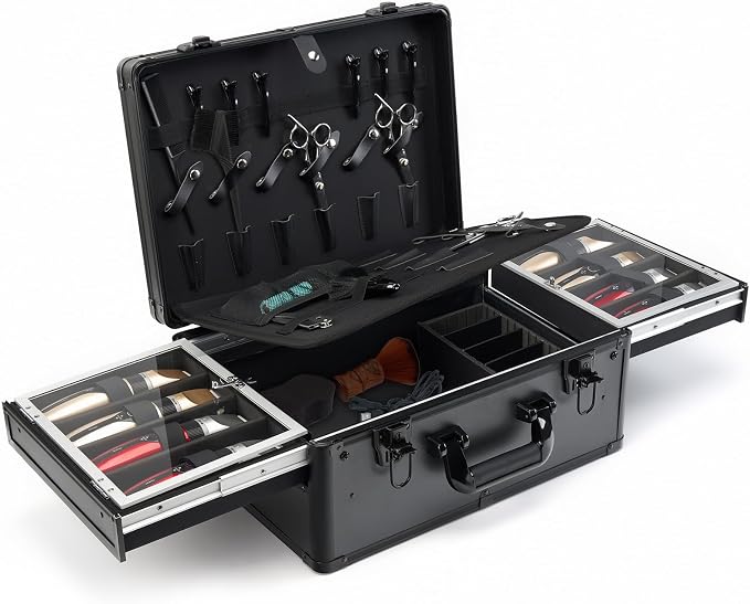 MoyRetty Professional Barber Case with Cap Clear dustproof, 16.5"*12.4"*7"