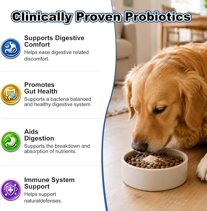 Probiotics for Dogs & Cats,Cat Dog Probiotics for Digestive Health 30 Packs