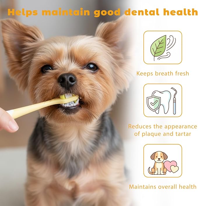 3 PCS Ultra Soft Puppy Toothbrush, Small Dog Toothbrush Mini Brush Head Cat & Pet Toothbrushes, Gentle Cat Tooth Brush Deep Teeth Cleaning, Dog Tooth Brushing Kit for Kitten and Tiny to Medium Pet