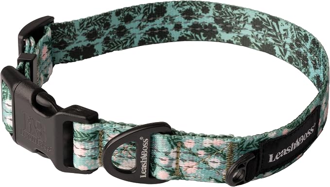 Leash Boss Patterned Reflective Dog Collar, Pattern Collection, Colorful Dog Collar with Triple Reflection Threads for Small, Medium and Large Dogs