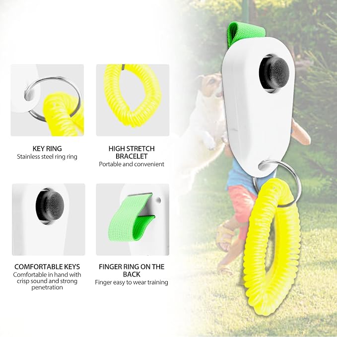 Chrees Dog Training Clicker Ring, White