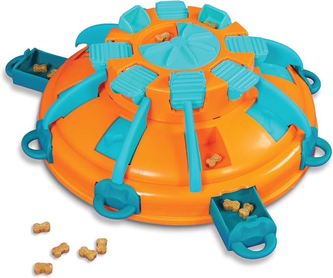 Outward Hound Nina Ottosson Tower of Treats Dog Toy Treat Puzzle, 12.5" | Level 4 Expert, 28 Hidden Treat Compartments, Multi-Level Challenge, Easy Clean, No BPA, Enrichment, Medium-Large Dogs