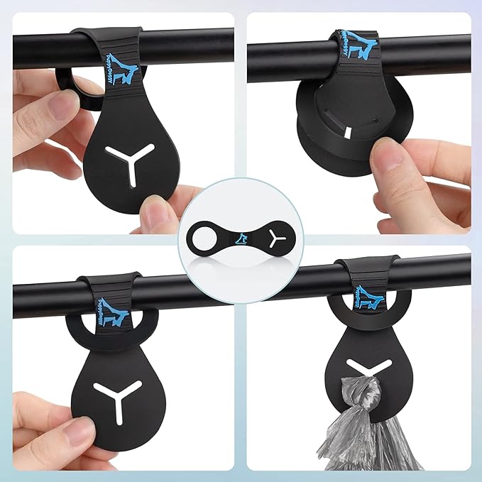 Dog Poop Bag Holder for Leash Waste Bag Carrier Dog Poop Bag Dispenser for Walking Running Bicycle Accessory 2 pieces (Pink)