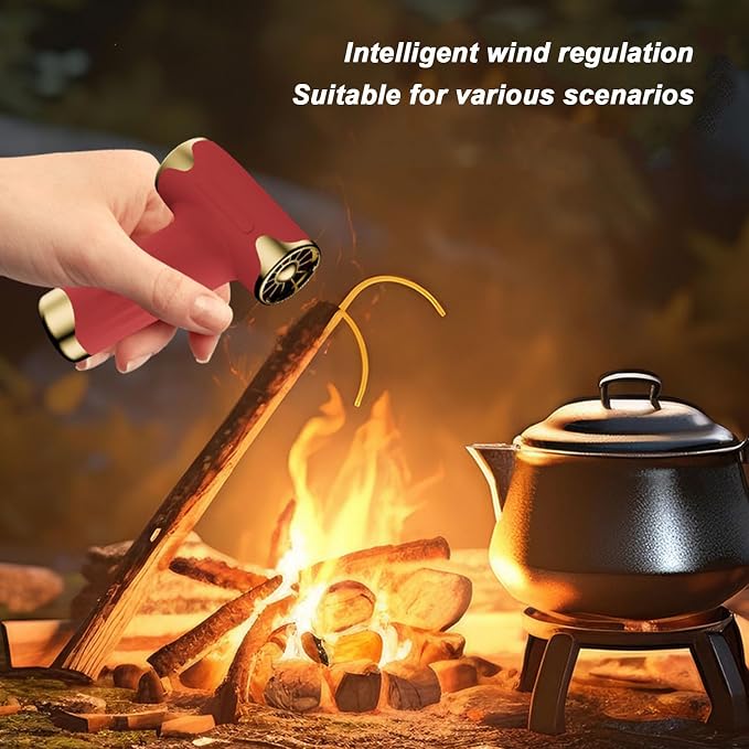 Tbest Pet Hair Dryer, High Speed 4 Levels Wind Bladeless 60W Electric Hair Dryer Handheld Dust Blower for Cats Dogs (Red