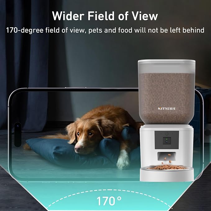 Automatic Dog & Cat Feeder with Camera & WiFi, 8L