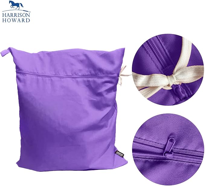 Pet Washing Bag Dog Cat Horse Hair Laundry Bag for Rug Sheet Boots Pets Laundry Helper by Harrison Howard Light Purple