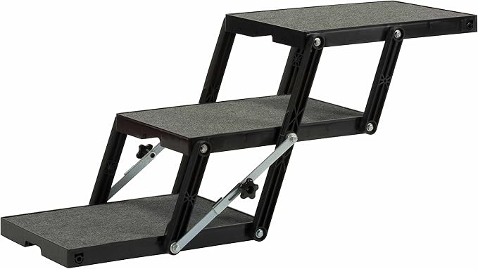 Pet Loader® XL 18" Platform, Plastic, 3-Step with Wheels