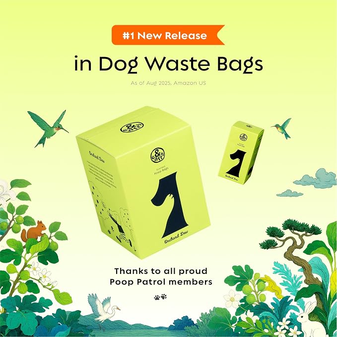 &earth Poop Bags for Dogs, Leak-Proof, Extra Thick, Fig-Scented, Waste Bag Refill Rolls, 9x13 Inch, 270 Count