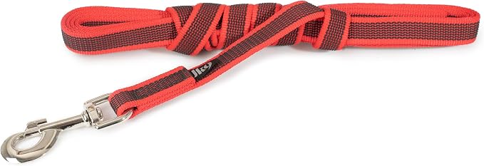 Color & Gray Super-Grip Leash without Handle, 0.79 in x 9.8 ft, Red-Gray