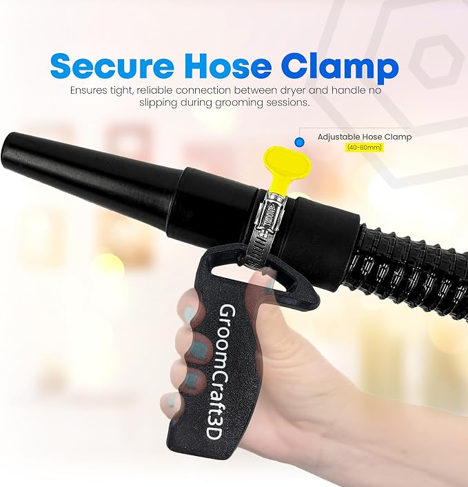 Dog Pet Grooming Dryer Handle, Lightweight Comfortable Dog Dryer Holder Handle