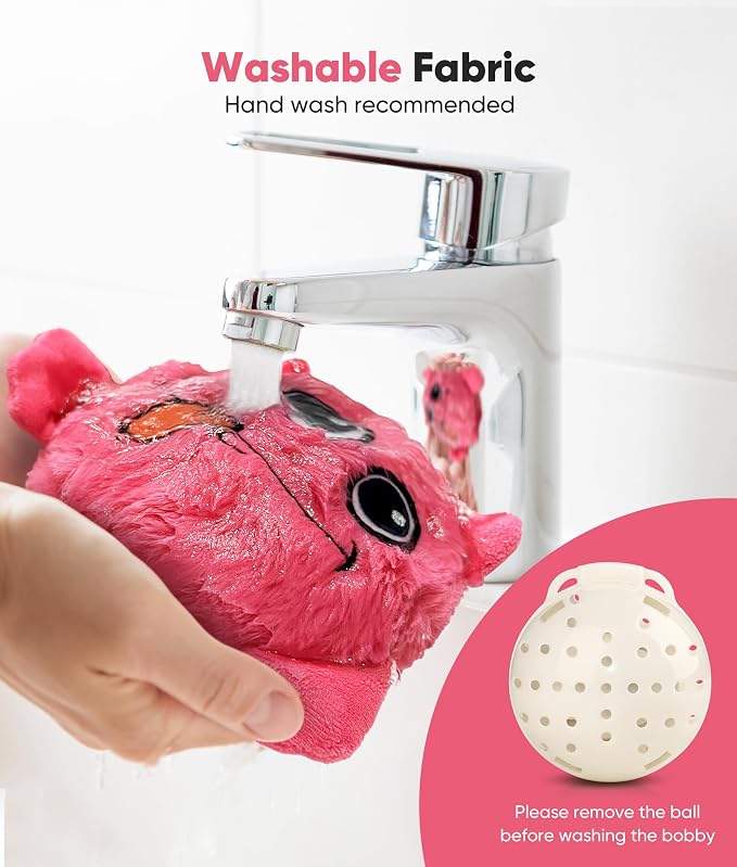 Petbobi Interactive Dog Toys for Small Medium Breeds Moving Barking Ball | Bobby motor action, Auto rolling design, Boredom buster, Stimulating play, Plush monster, Washable cover, USB rechargeable