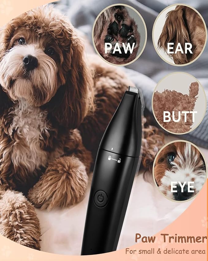 4-in-1 Dog Clippers, USB-C Rechargeable, Nail Grinder