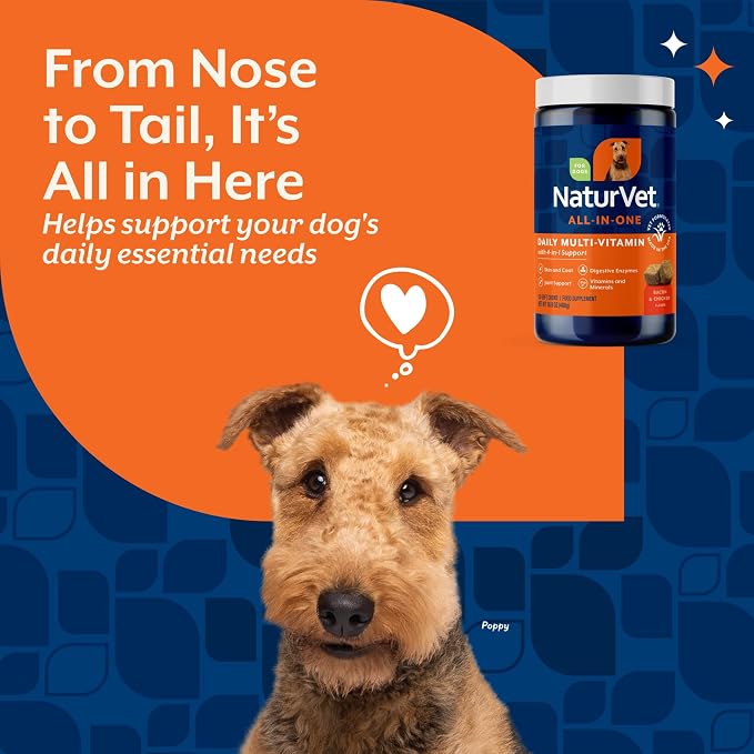 NaturVet All-in-One Dog Supplement Daily Multivitamin - 120 Soft Chews