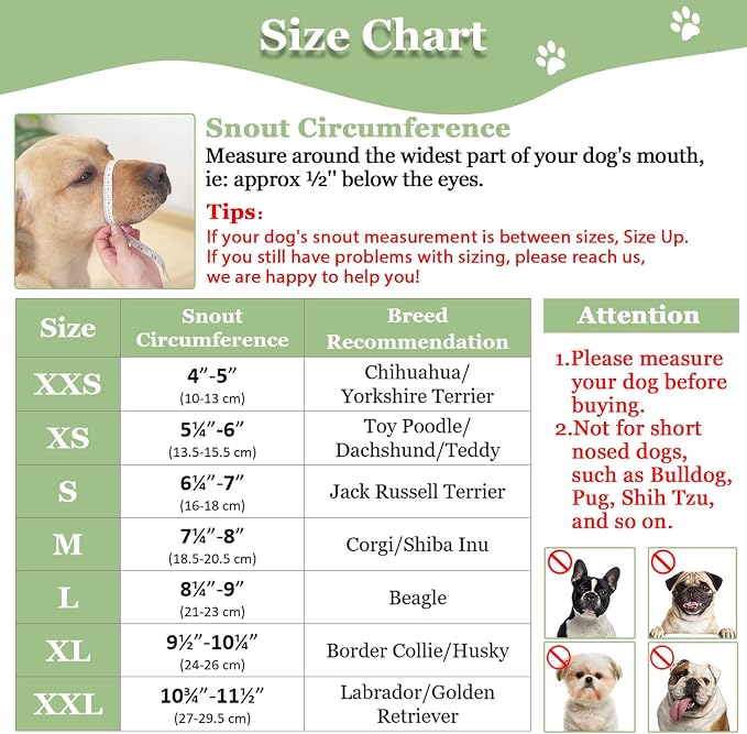 Dog Muzzle, Puppy Soft Mesh Muzzles for Grooming Biting Chewing | Breathable Muzzle for Small Medium Dogs Corgis, Poodles, For Vet Visits, Nail Trimming, Allows Panting Drinking | Black, S