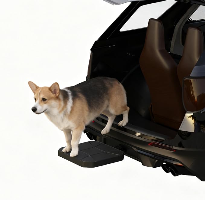 Pet Hitch Step for 2" Hitch Trailer Receiver, 2in Dog Hitch Step for SUV/Car/Truck, Hitch Step for Dogs Supports 200lbs, Portable Lightweight with Non-Slip Tread, for Dogs & Small Pets