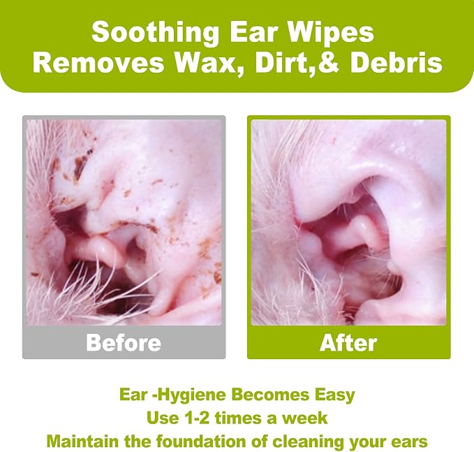 Dr.Easy Pet Ear Wipes, 120ct