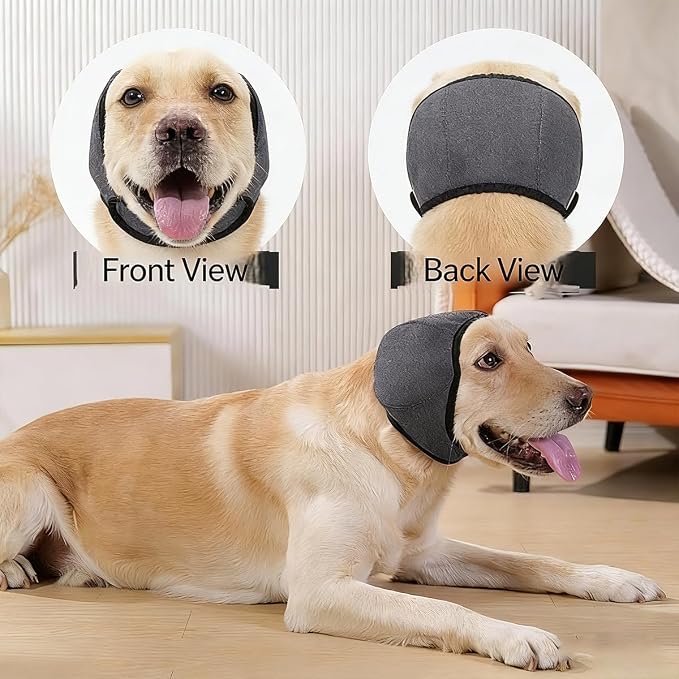 Dog Ear Muffs Noise Protection: Noise Cancelling for Fireworks Thunderstorms，Waterproof Ear Covers for Bath Swimming