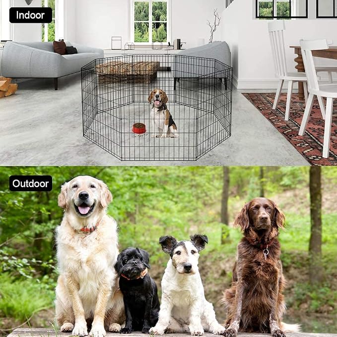 Portable Foldable X-Pen Dog Playpen - Space Saving