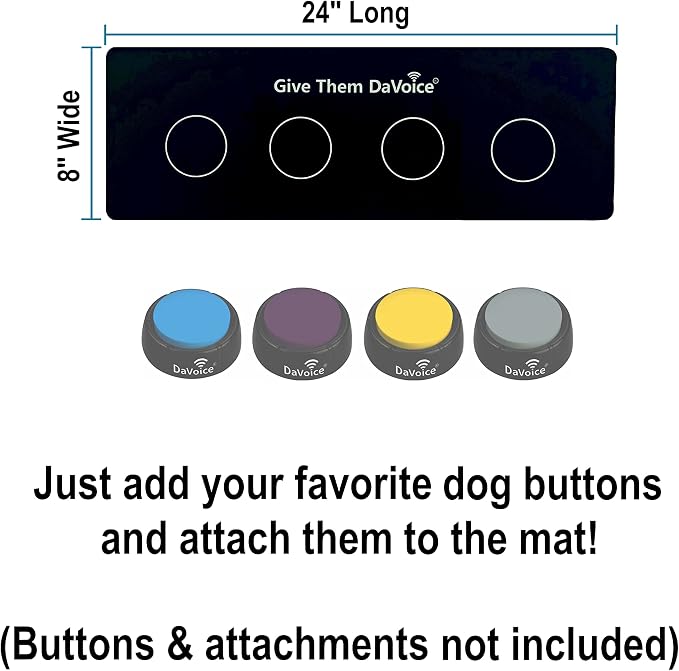 DaVoice Dog Button Mat, 4 Button Placements