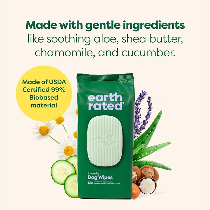 Earth Rated Dog Poop Bag Refill & Grooming Wipes Bundle - 900 Bags + 400 Grooming Wipes, Lavender