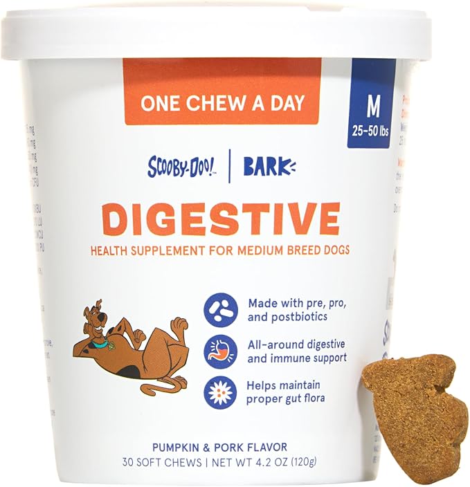 BARK x Scooby Digestive Health Supplement for Medium Breed Dogs