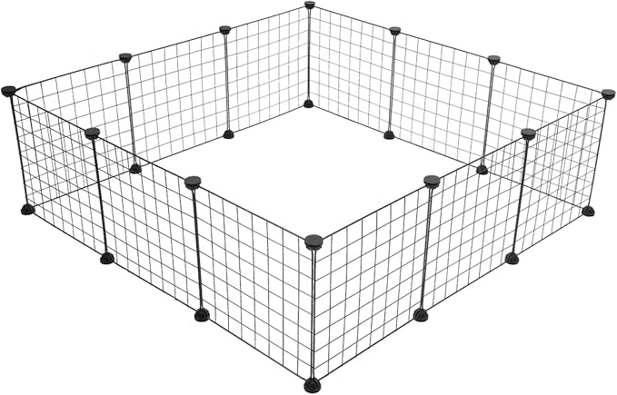 Pet Playpen, Small Animal Cage Indoor Portable Metal Wire Yard Fence for Small Animals, Guinea Pigs, Rabbits Kennel Crate Fence Tent