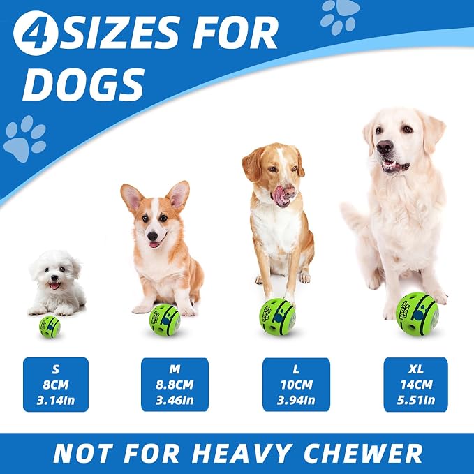 Interactive Puzzle Dog Treat Ball, XL, 5.51 in (14 cm) | Treat Dispensing, Enrichment Toy