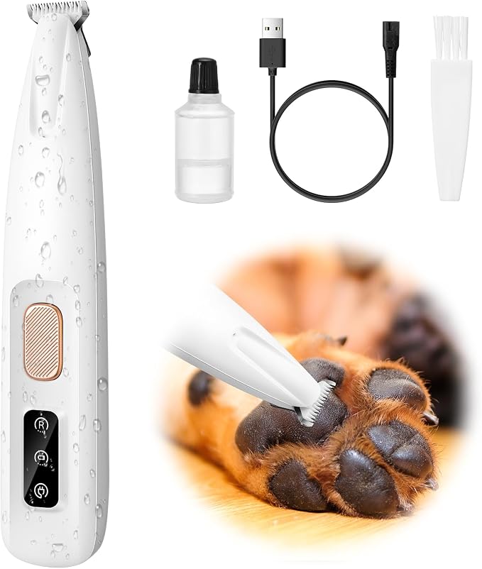 Palksky Dog Paw Trimmer, 18mm Blade, LED Display