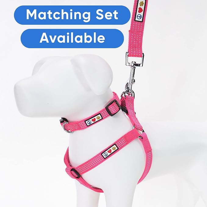Pawtitas Pink Dog Leash 6 ft M/L Reflective Durable Lightweight Dog Lead for Medium or Large Dogs and Puppies