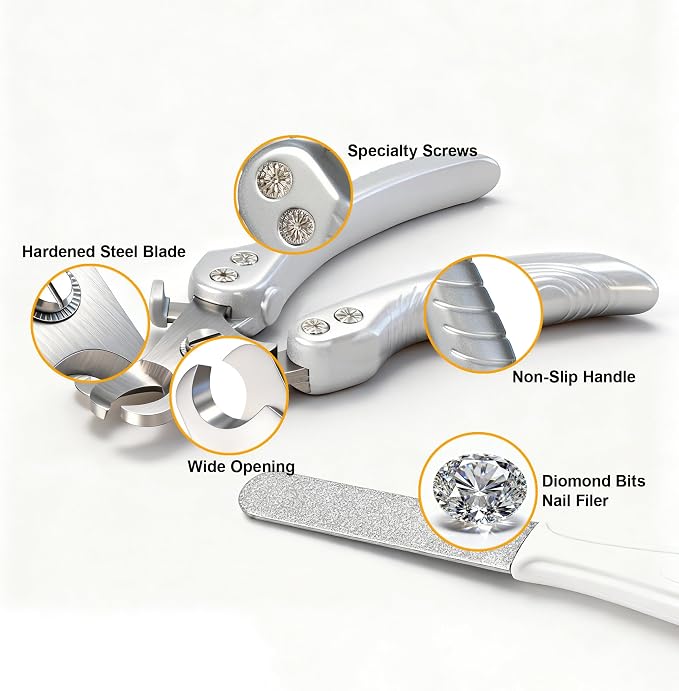 Heavy Duty Dog Nail Clippers for Large Dogs, with Nail File