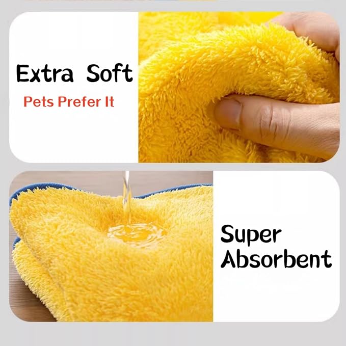 Microfiber Pet Drying Glove, 2-Pack, Blue