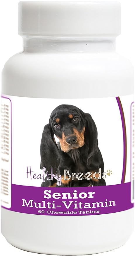 Healthy Breeds Black and Tan Coonhound Senior Dog Multivitamin Tablets 60 Count